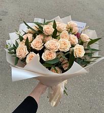 Букет Кремовые розы Латте в Куруше