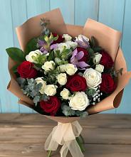 Букет цветов из:  Розы и Альстромерии #REPLACE_PRED# Куруше