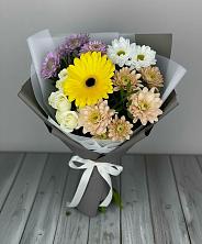 Букет цветов из:  Розы, Герберы и Хризантемы в Куруше