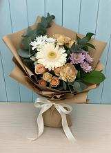 Букет цветов из:  Герберы и Хризантемы в Куруше