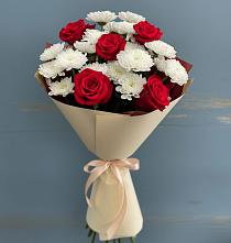 Букет цветов из:  Розы и Хризантемы в Куруше
