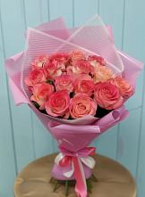 Букет 15 Розовых роз Равель в Куруше